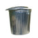 Bidone In Lamiera Zincata 62lt Con Coperchio