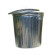 Bidone In Lamiera Zincata 35 Lt Con Coperchio